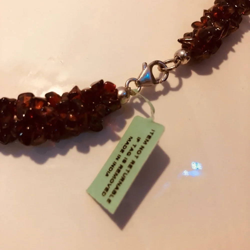 Sterling Silver Garnet Necklace